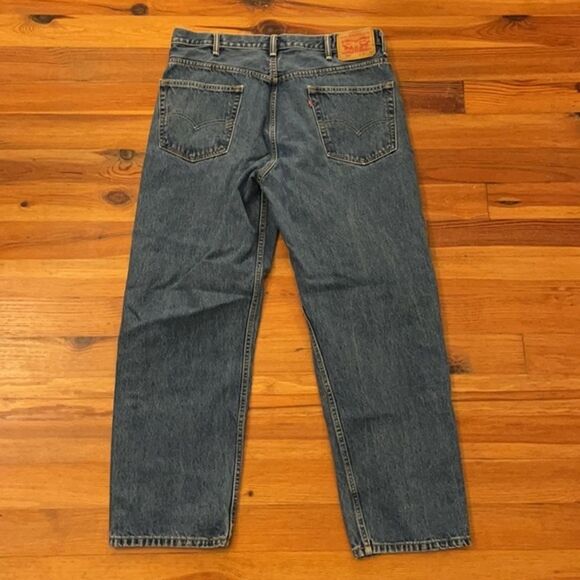 Levi's 550 Relaxed Fit Denim Blue Jeans Mens Size 38X30 - Picture 5 of 12